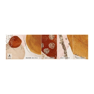 Fototapeta Próbka Samoprzylepna Deluxe Sticker - Krągłość i ruch - Abstrakcja, Sztuka, Nowoczesny Wzór - 100x30 cm