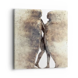 Obraz na płótnie - Z prochu powstali, by kochać - 40x40 cm