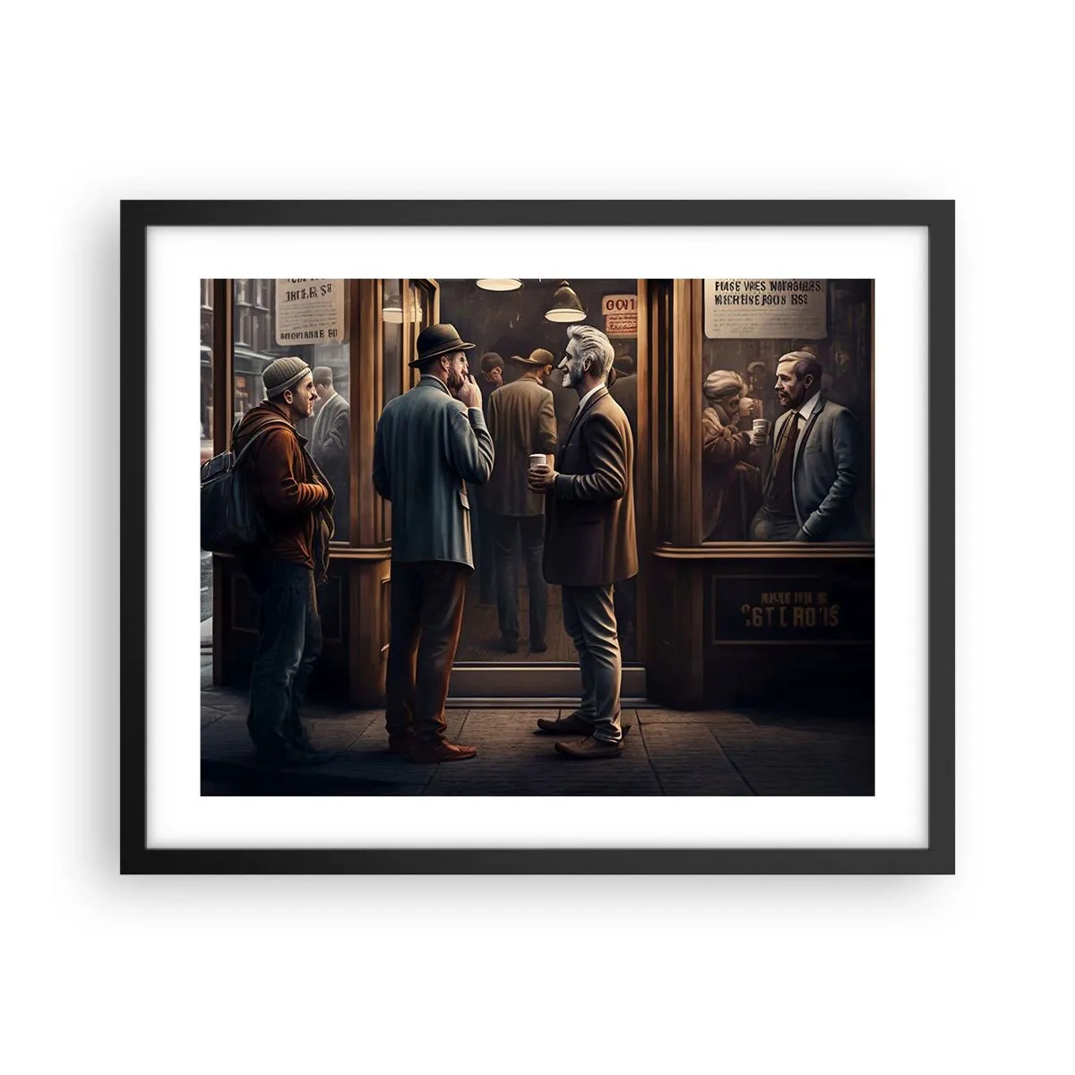 Plakat w czarnej ramie - Dobra chwila dnia - 50x40 cm