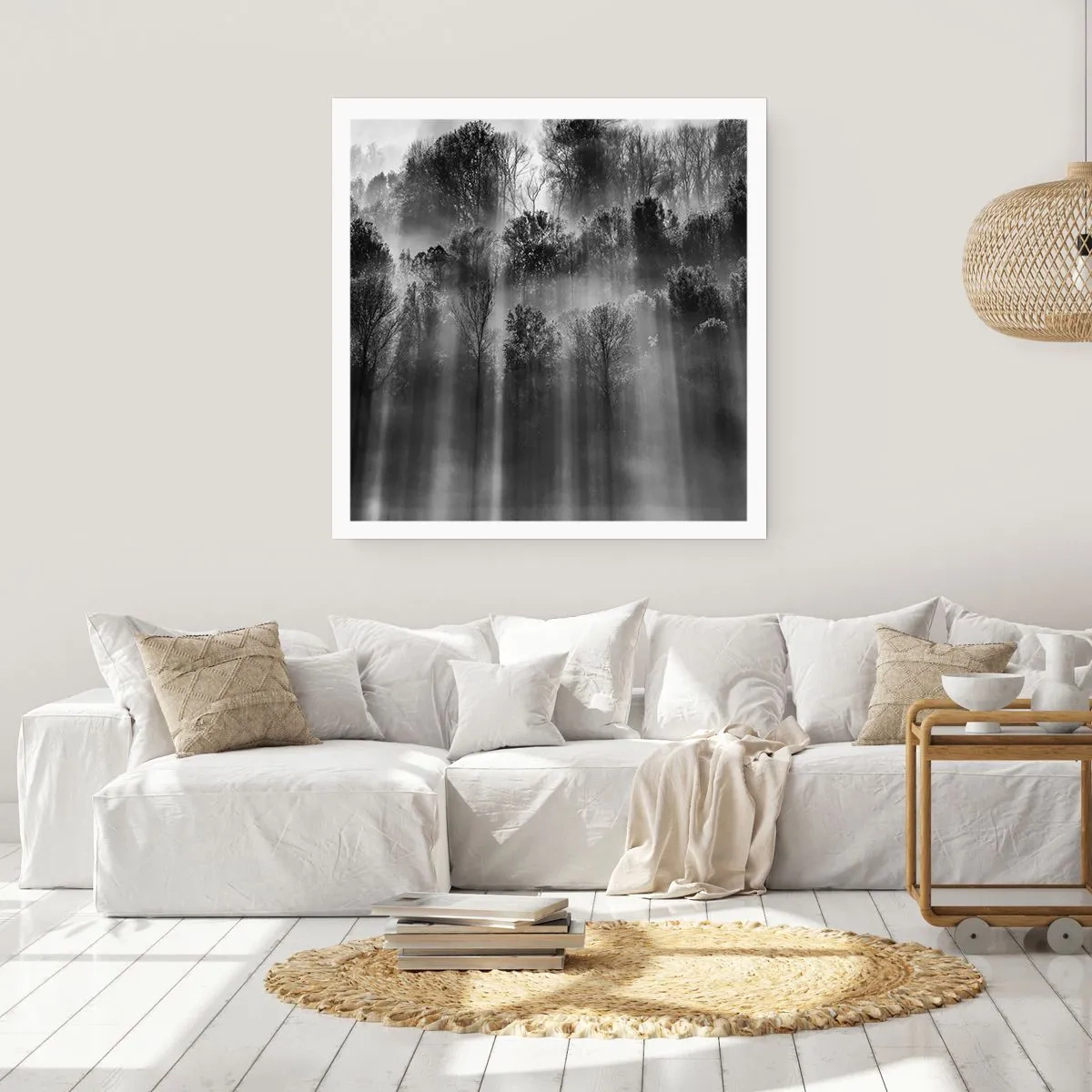 Plakat - W strumieniach światła - 30x30 cm