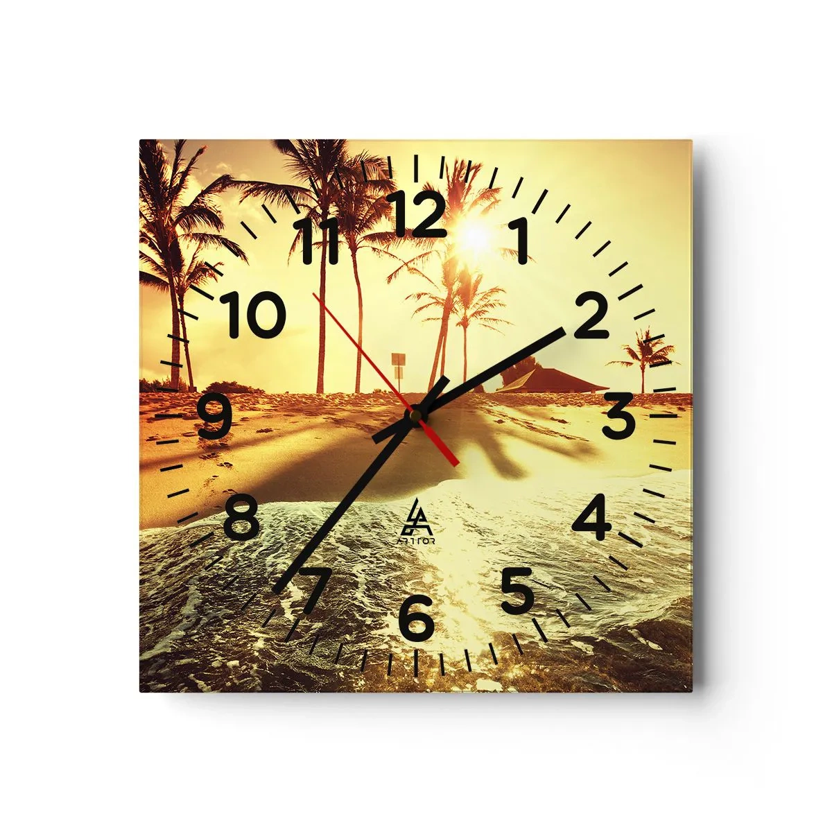 Zegar ścienny - Kalifornijskie popołudnie - 40x40 cm