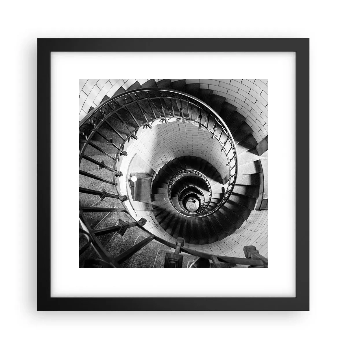 Plakat w czarnej ramie - Wyżej i wyżej - 30x30 cm