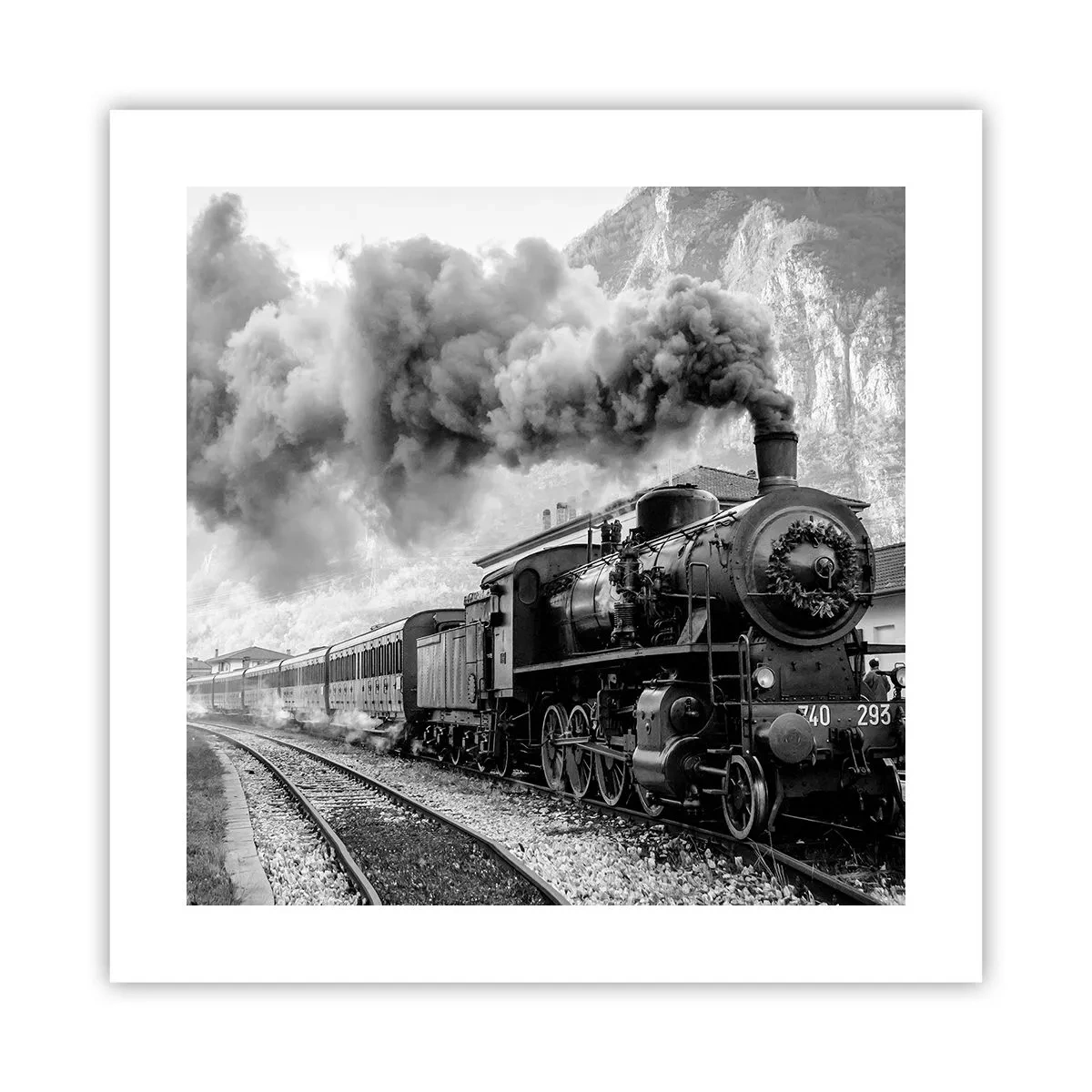 Plakat - Stoi na stacji… - 40x40 cm