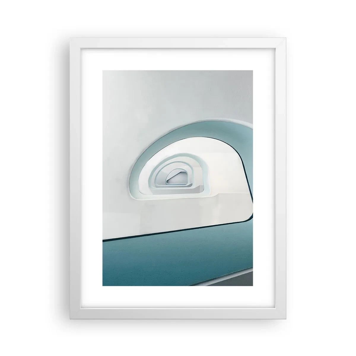 Plakat w białej ramie - Do dna błękitu - 30x40 cm