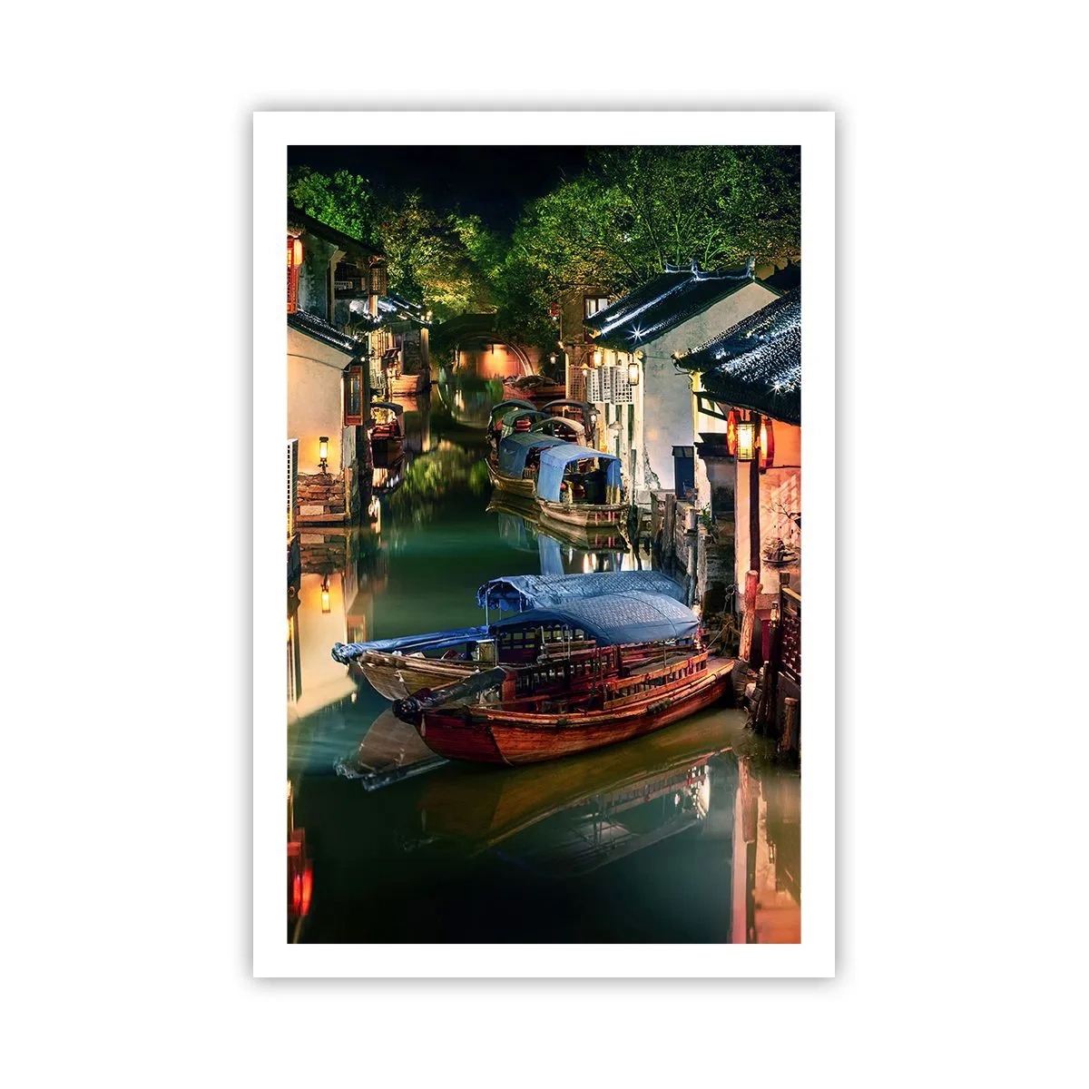 Plakat - Wieczór na chińskiej ulicy - 61x91 cm