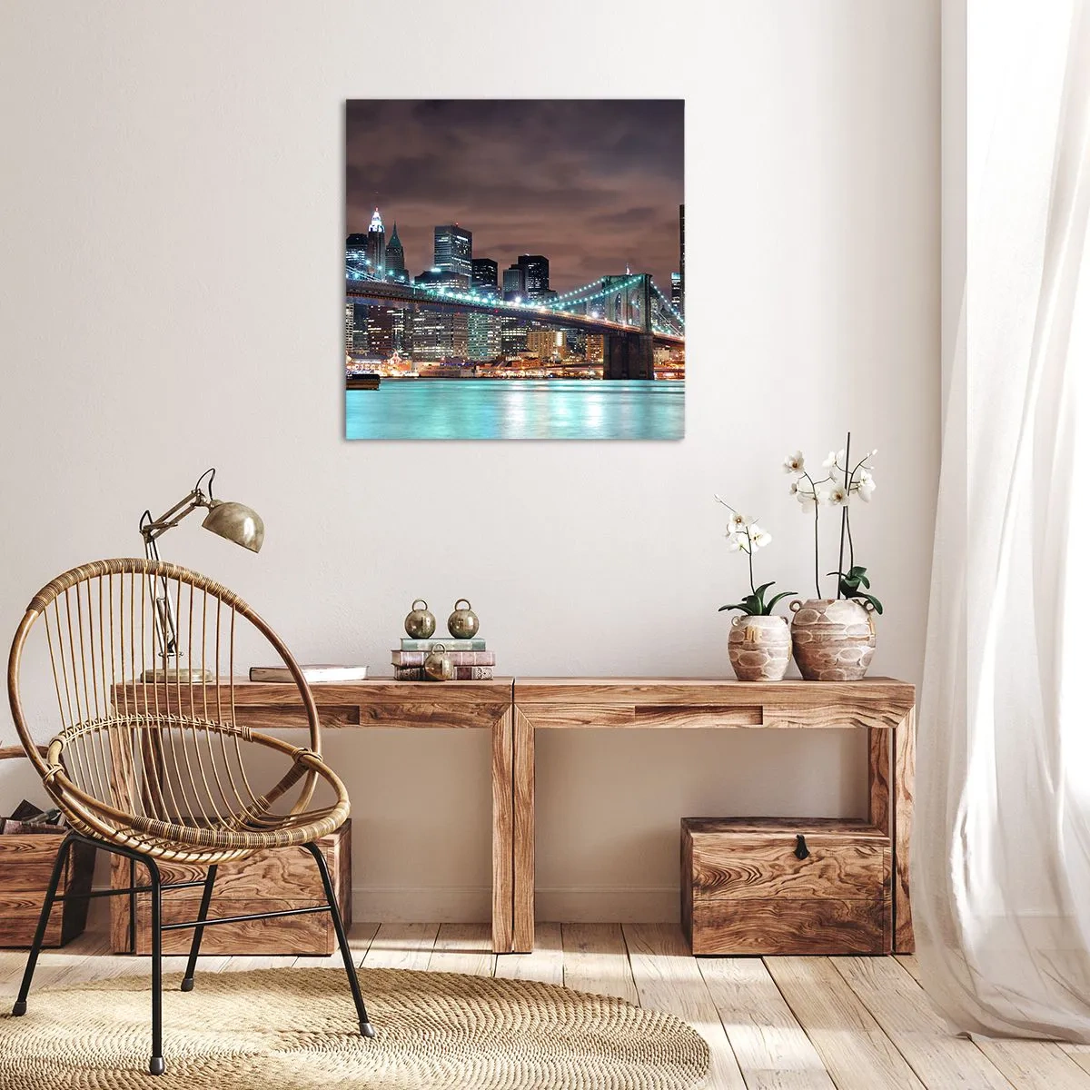 Obraz na płótnie - Światła wielkiego miasta - 60x60 cm