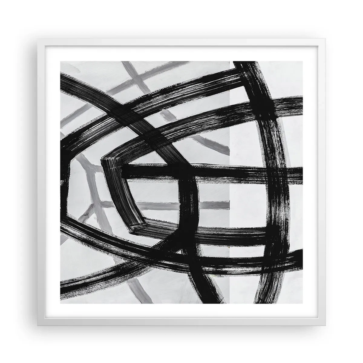 Plakat w białej ramie - Budowanie głębi - 60x60 cm