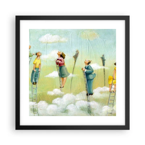 Plakat w czarnej ramie - Za swoim marzeniem - 40x40 cm