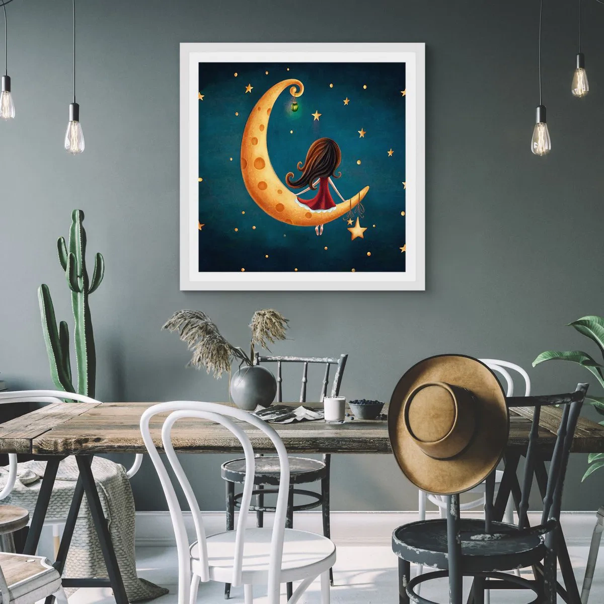 Plakat w białej ramie - Pewnego razu… - 40x40 cm