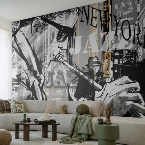 Fototapeta Samoprzylepna Deluxe Sticker - W rytmie Nowego Jorku - Nowy Jork, Muzyka, Jazz - 250x175 cm