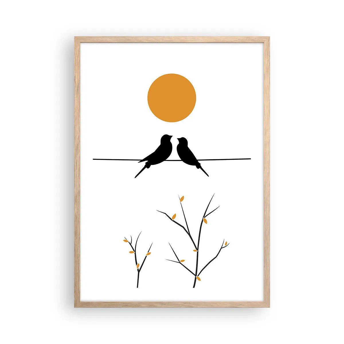Plakat w ramie jasny dąb - Słowiczy wieczór - 50x70 cm