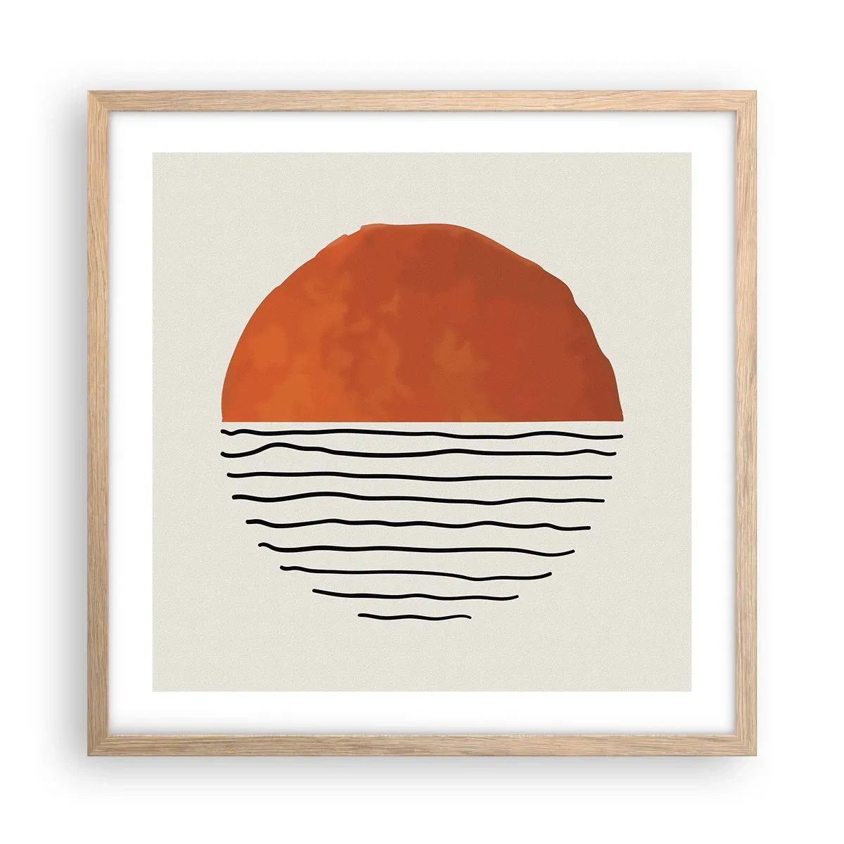 Plakat w ramie jasny dąb - W japońskim klimacie - 50x50 cm