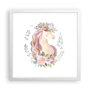 Plakat w białej ramie - Zaproszenie do świata baśni - 40x40 cm