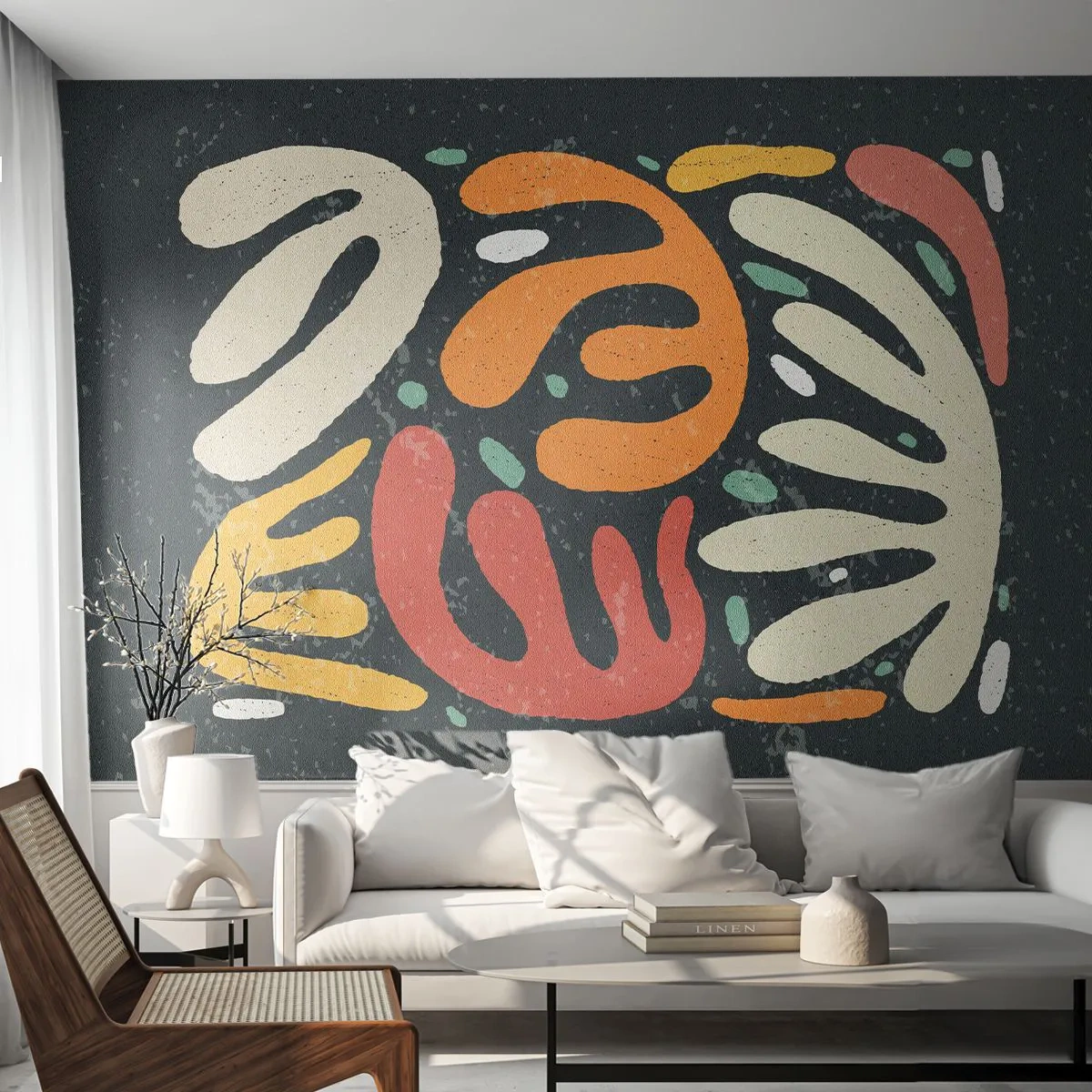 Fototapeta Samoprzylepna Deluxe Sticker - Kompozycja – zaraz cię schwytam - Boho, Minimalizm, Postarzane - 250x175 cm