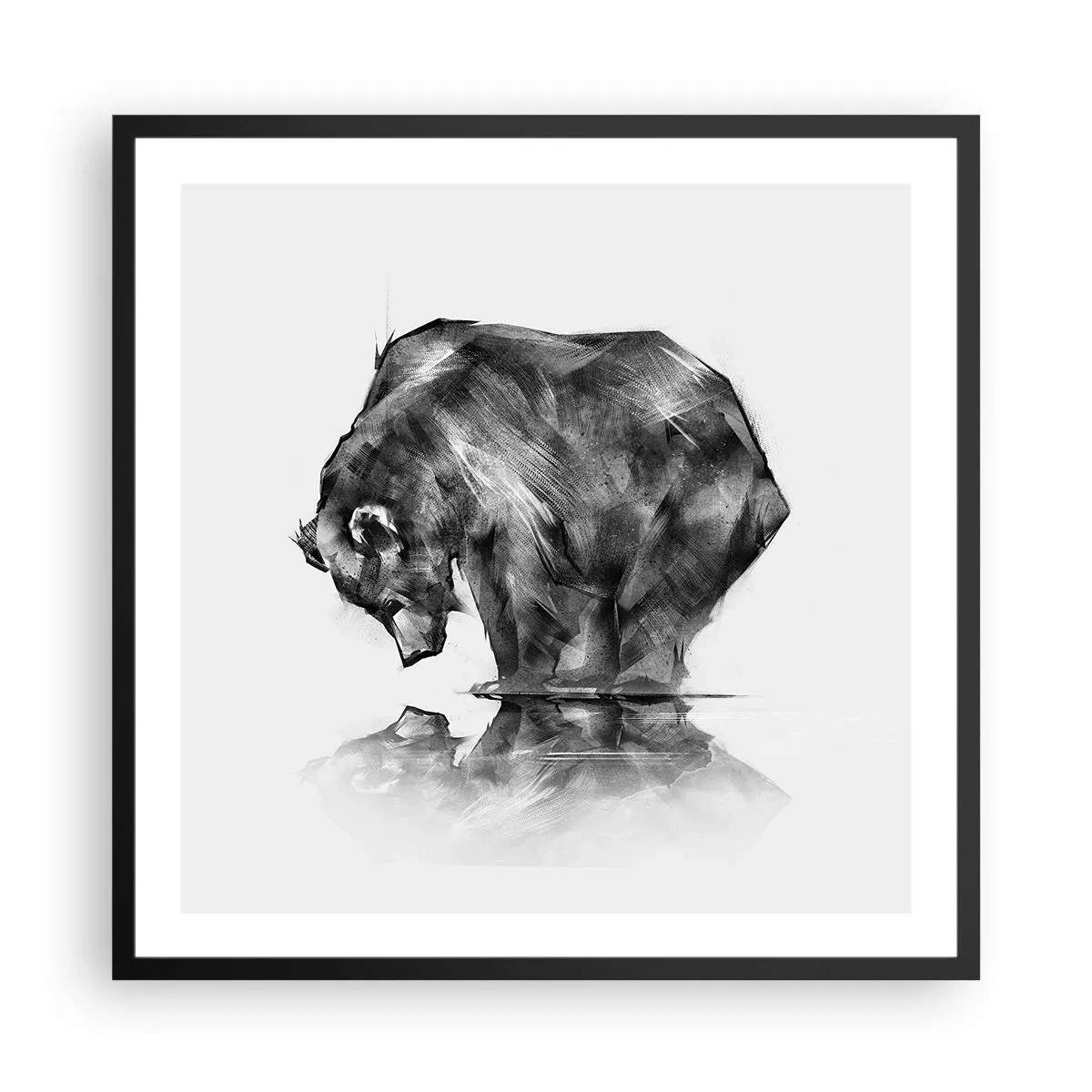 Plakat w czarnej ramie - Miło zobaczyć się z kimś bliskim - 60x60 cm