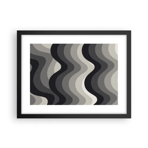 Plakat w czarnej ramie - Fala za falą - 40x30 cm