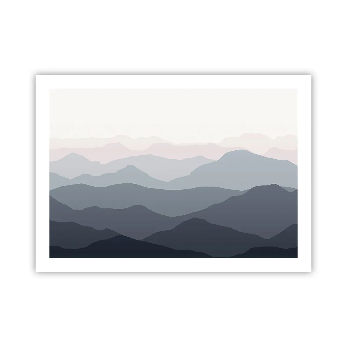 Plakat - Fale gór - 70x50 cm