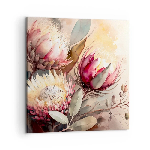 Obraz na płótnie - Z profilu i en face - 60x60 cm