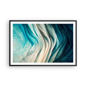 Plakat w czarnej ramie - Błękitne nienasycenie - 91x61 cm