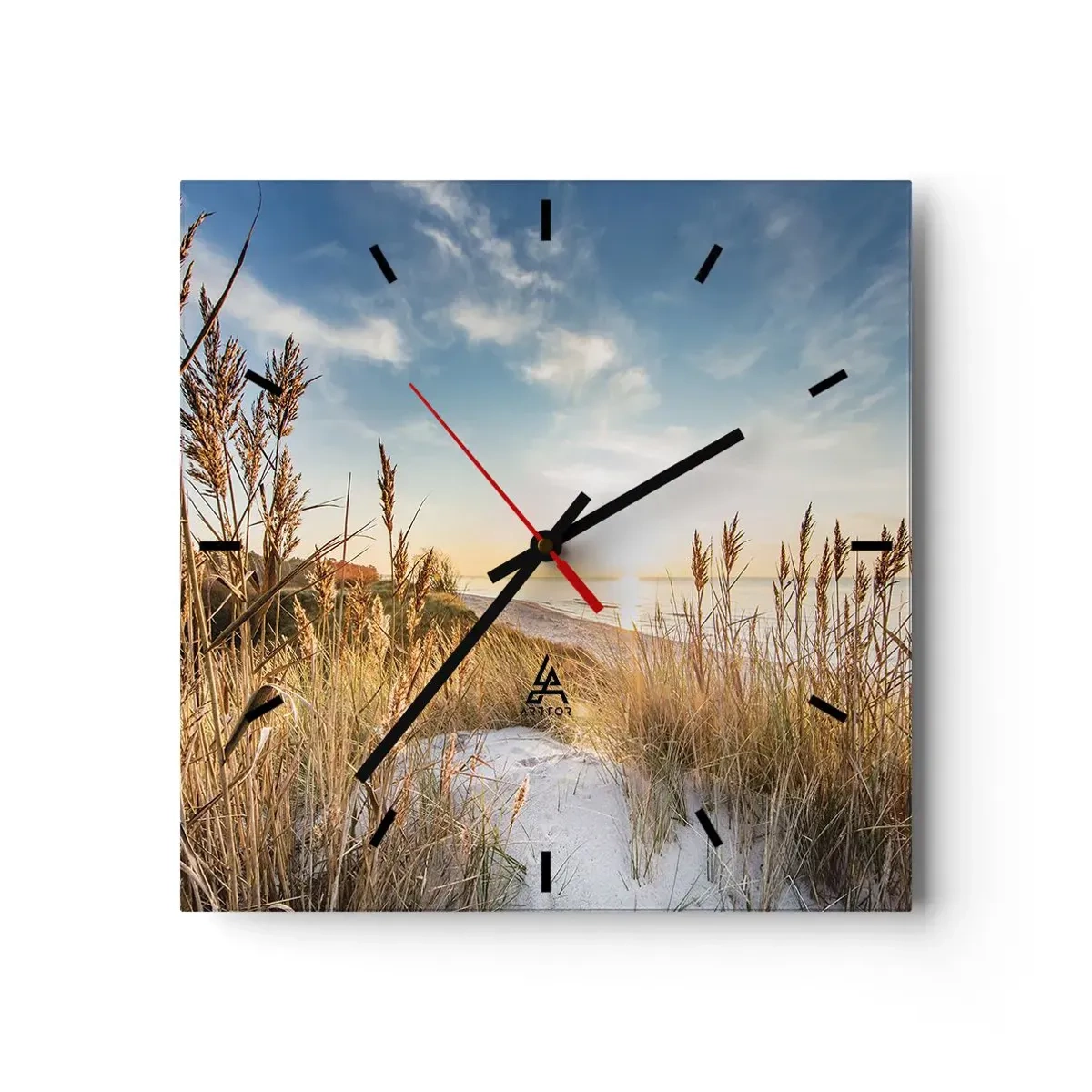 Zegar ścienny - Północna plaża - 40x40 cm
