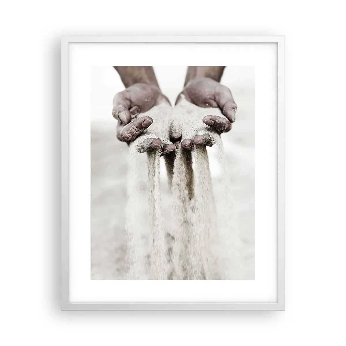 Plakat w białej ramie - Tymi rękoma… - 40x50 cm