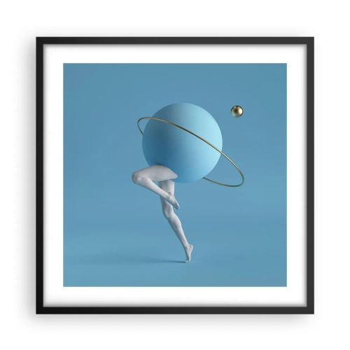 Plakat w czarnej ramie - A planety szaleją - 50x50 cm