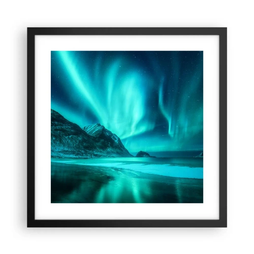 Plakat w czarnej ramie - Cuda północy - 40x40 cm