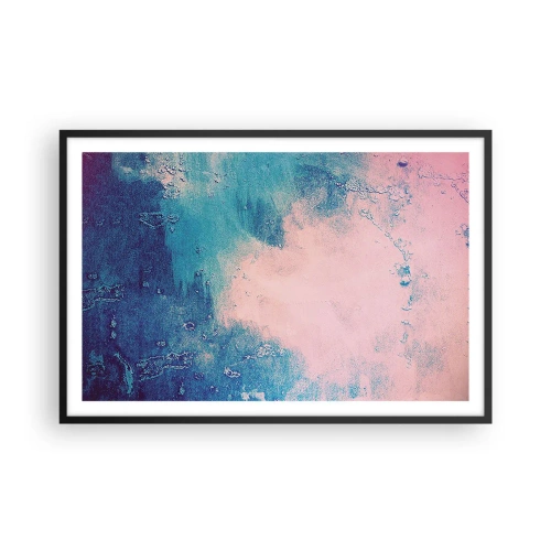 Plakat w czarnej ramie - Błękitne objęcia - 91x61 cm