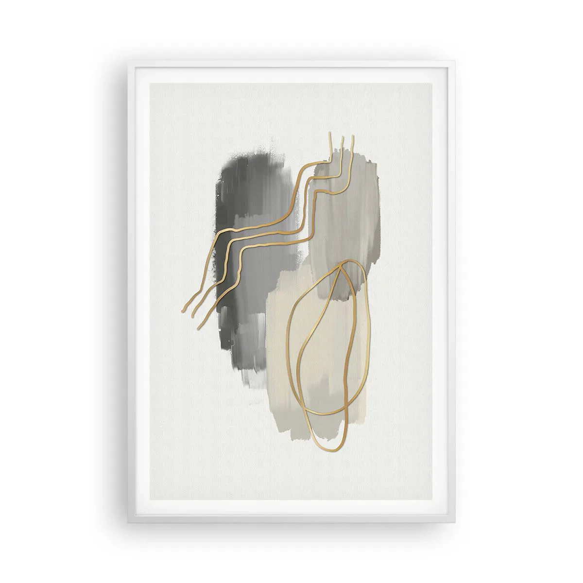 Plakat w białej ramie - Trwanie i ruch - 70x100 cm