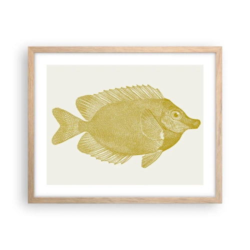 Plakat w ramie jasny dąb - Ryba i tyle - 50x40 cm