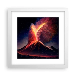 Plakat w białej ramie - Piękno i groza - 30x30 cm