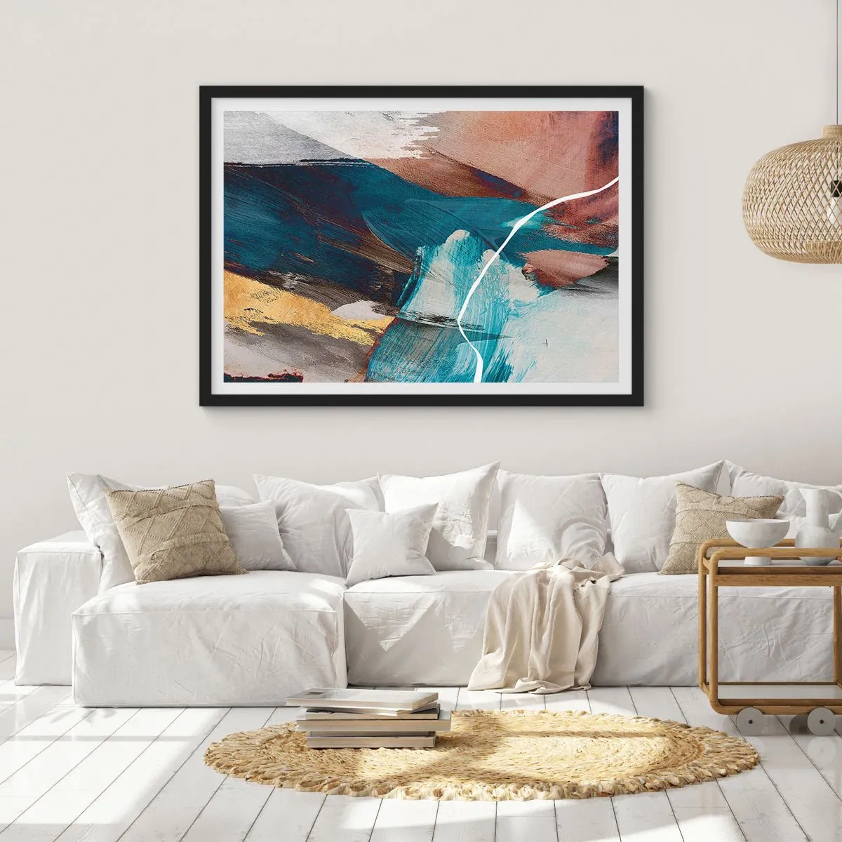 Plakat w czarnej ramie - Z rozmachem i energicznie - 91x61 cm