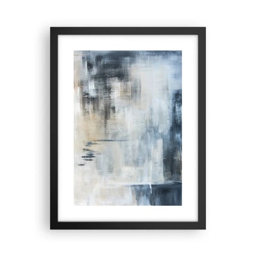 Plakat w czarnej ramie - Za zasłoną błękitu - 30x40 cm