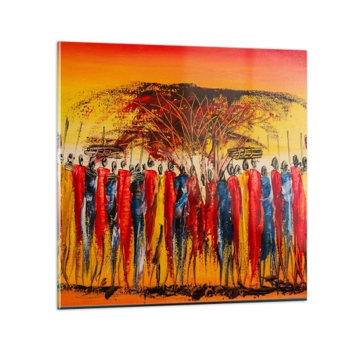 Obraz na szkle - Tam, tam, tam tam idą - 30x30 cm
