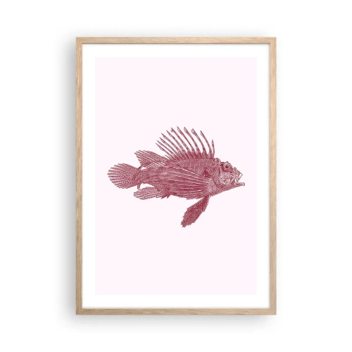 Plakat w ramie jasny dąb - Mieszkanka egzotycznych wód - 50x70 cm