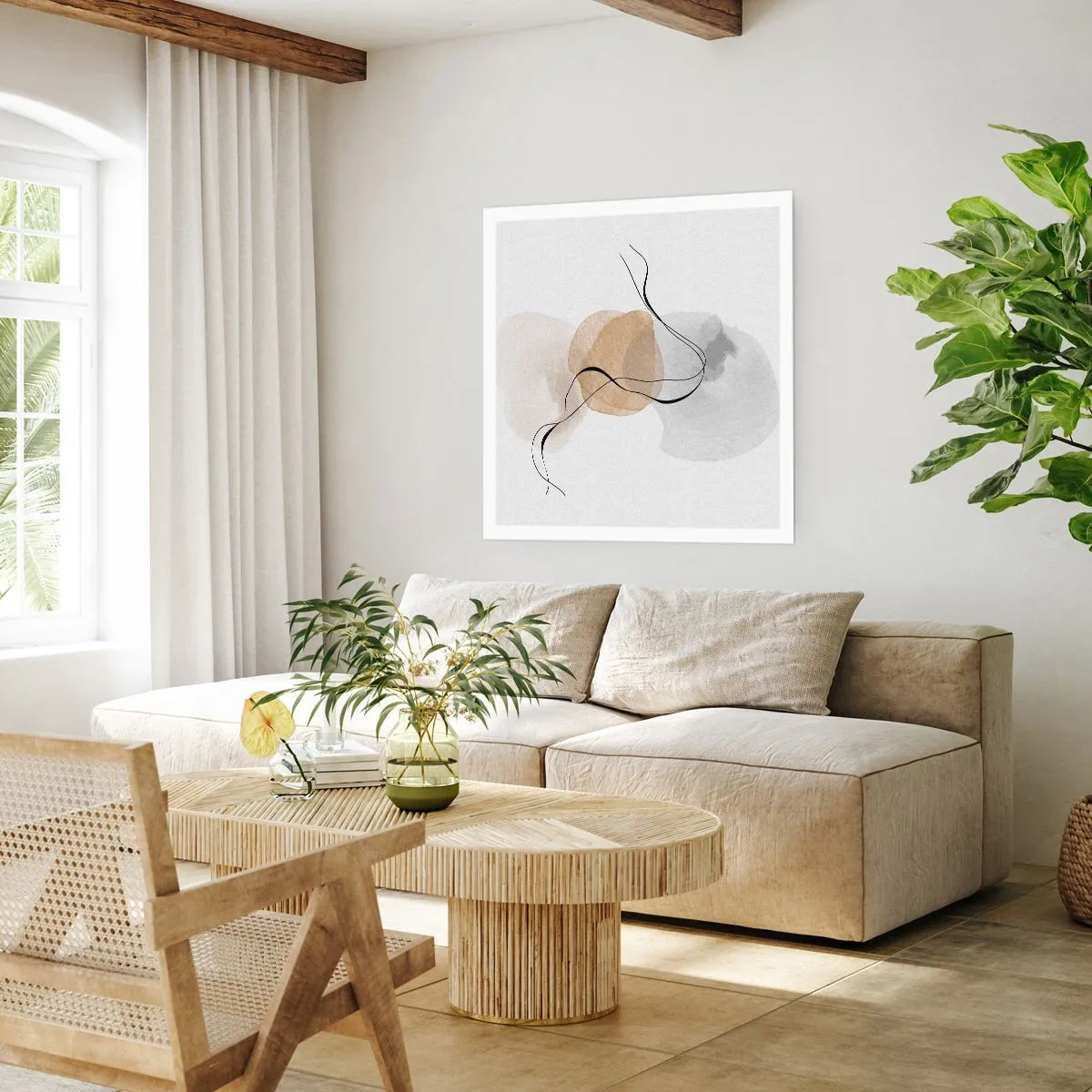 Plakat - Powietrzne paciorki - 30x30 cm