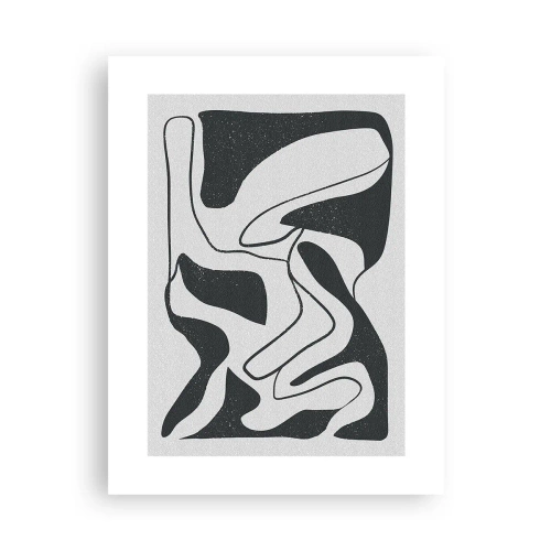 Plakat - Abstrakcyjna zabawa w labiryncie - 30x40 cm