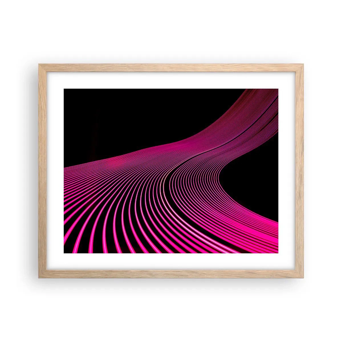 Plakat w ramie jasny dąb - Aleja światła - 50x40 cm