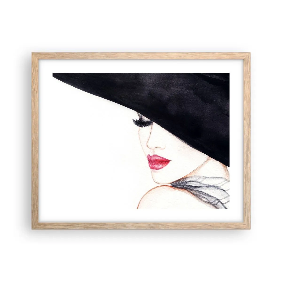 Plakat w ramie jasny dąb - Elegancja i zmysłowość - 50x40 cm