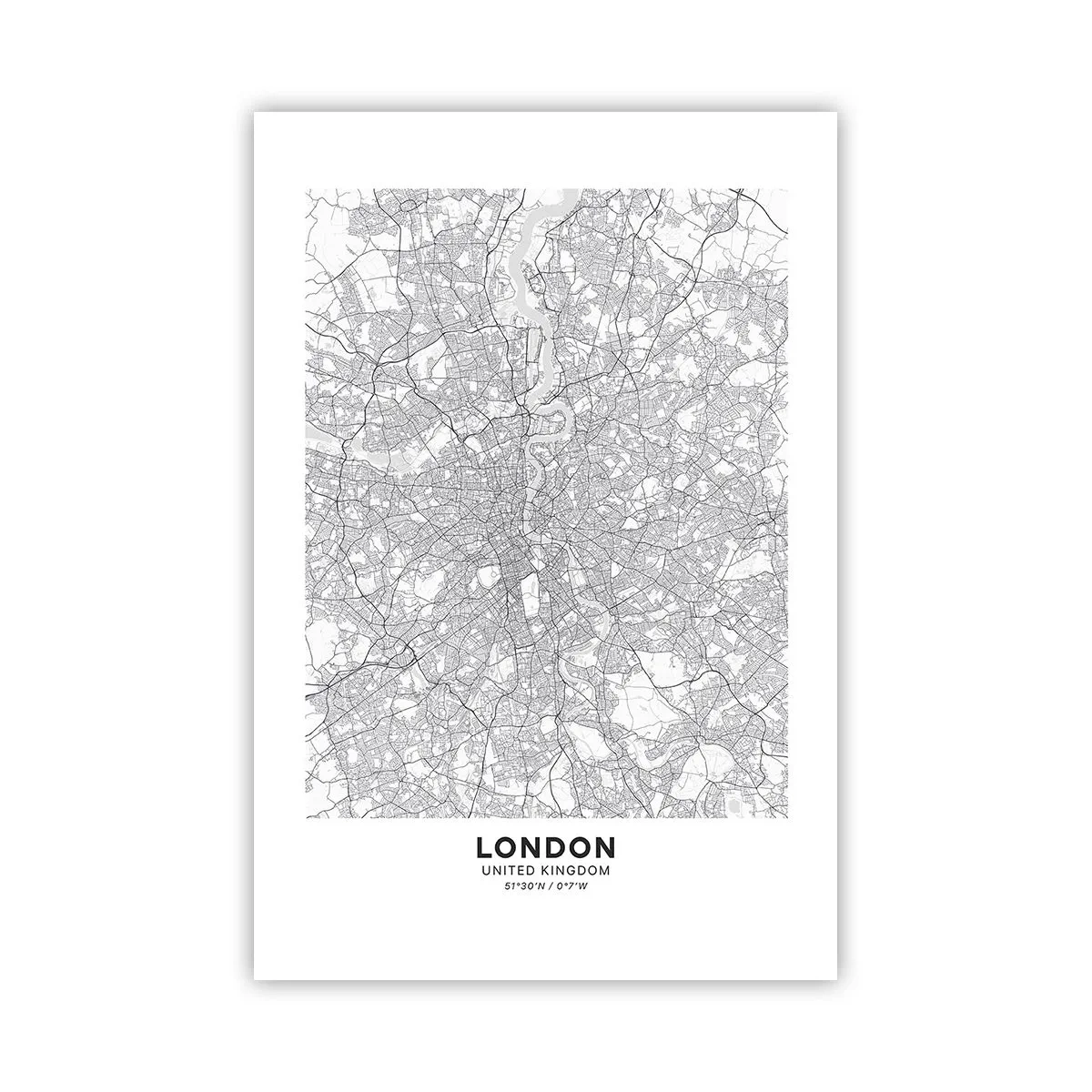 Plakat - Mapa londyńskiego labiryntu - 61x91 cm