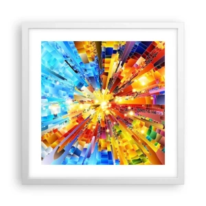 Plakat w białej ramie - In medias res - 40x40 cm