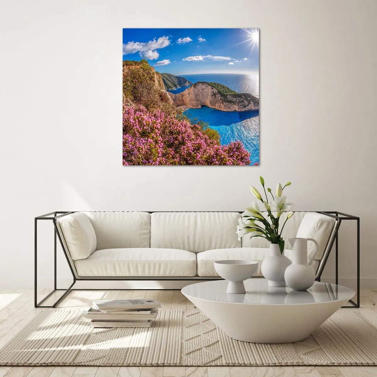 Obraz na szkle - Moje wielkie greckie wakacje - 70x70 cm