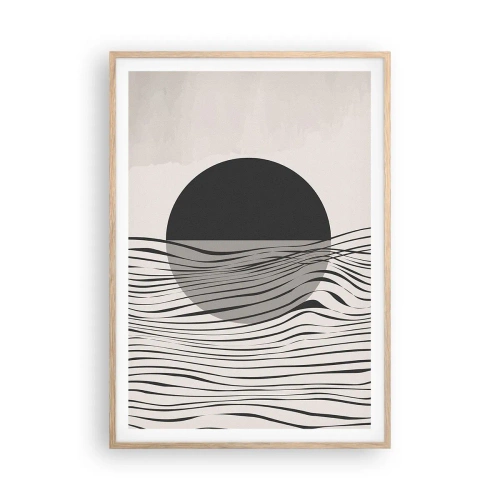 Plakat w ramie jasny dąb - Kompozycja połowiczna - 70x100 cm