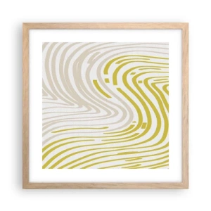 Plakat w ramie jasny dąb - Kompozycja z łagodnym ugięciem - 40x40 cm