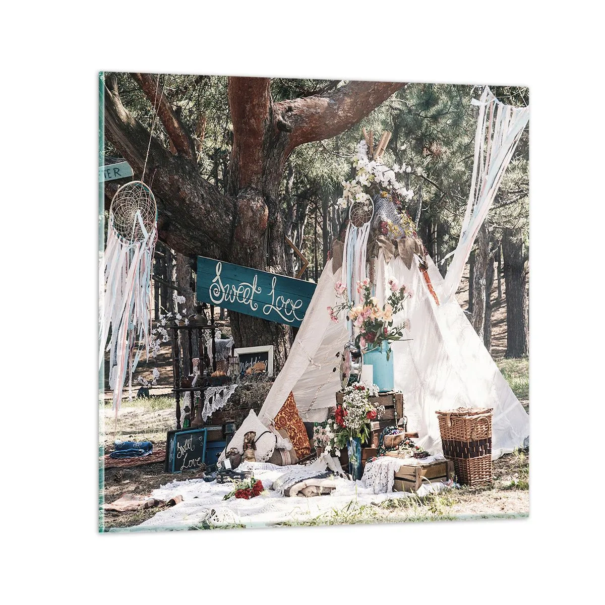 Obraz na szkle - Make love… - 70x70 cm