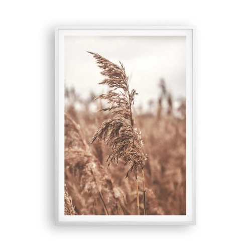 Plakat w białej ramie - Na polach już jesień - 70x100 cm