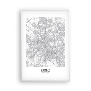 Plakat w białej ramie - Kwiat Berlina - 61x91 cm