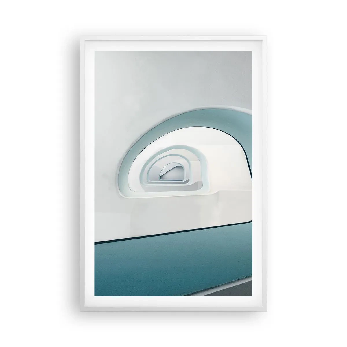 Plakat w białej ramie - Do dna błękitu - 61x91 cm
