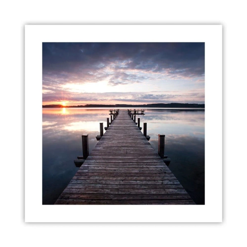 Plakat - Cicha granica dnia i nocy - 40x40 cm