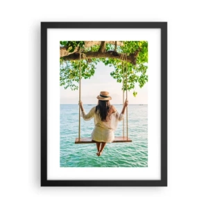 Plakat w czarnej ramie - Życie jest piękne - 30x40 cm